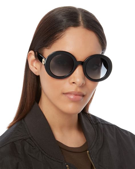 gucci round sunglasses black|gucci women's oversize round sunglasses.